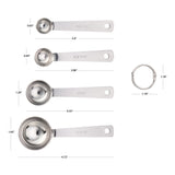 Mainstays Kitchen Stainless Steel 4-Piece Nesting Measuring Spoons Set, Stainless Steel Finish - Image 4